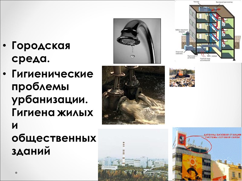 Городская среда.  Гигиенические проблемы урбанизации.  Гигиена жилых и общественных зданий